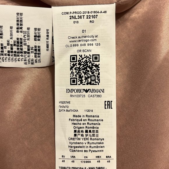 Emporio Armani Tweed Coat (NWT) - Picture 14 of 15